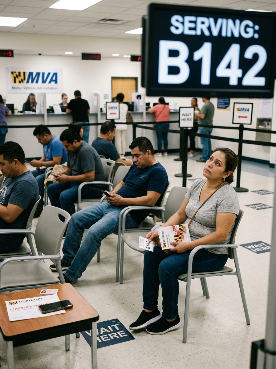 Joven cansado esperando en la sala del MVA